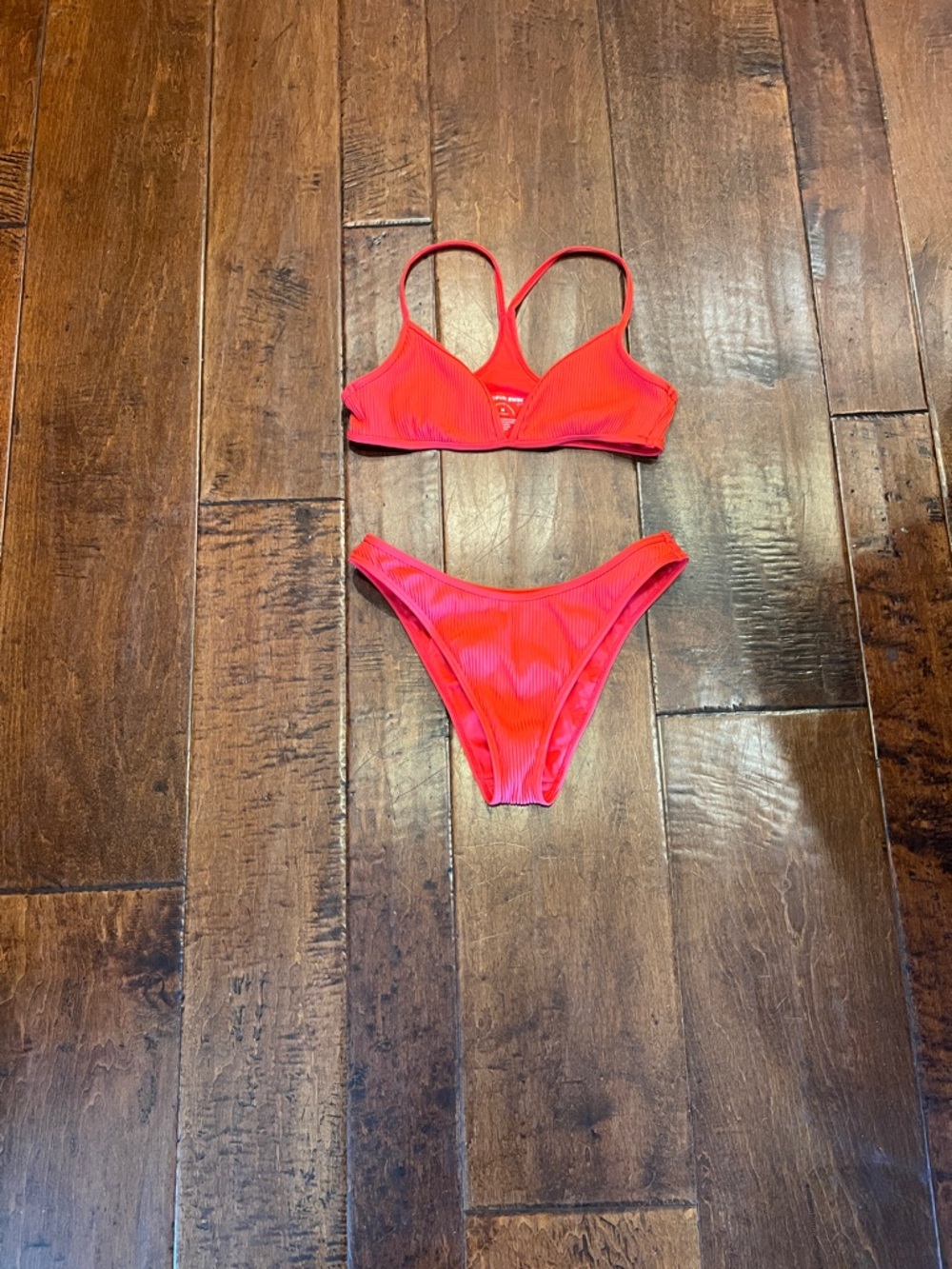 PacSun Ribbed red Two-Piece Bikini